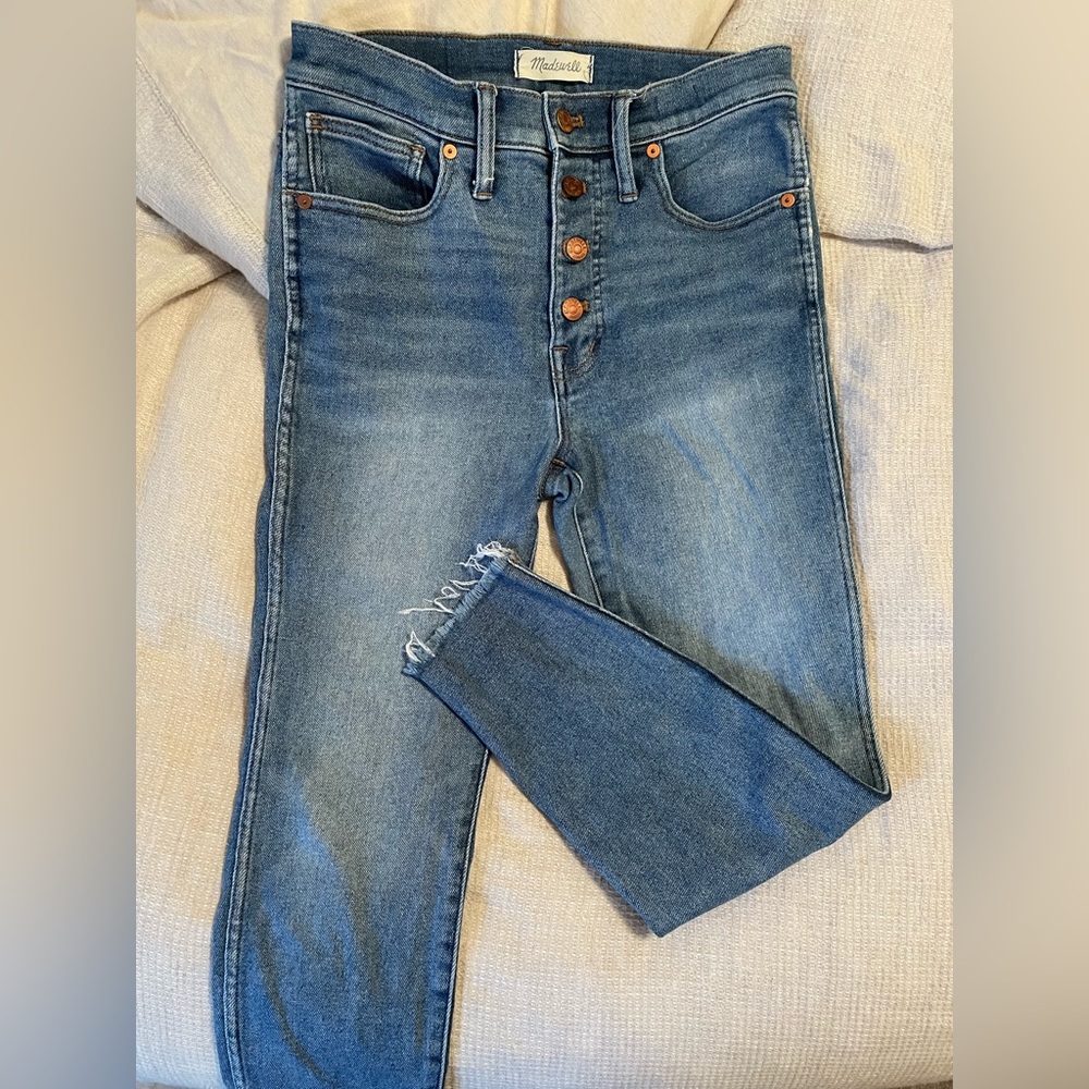 Madewell high rise skinny jeans, size 28P